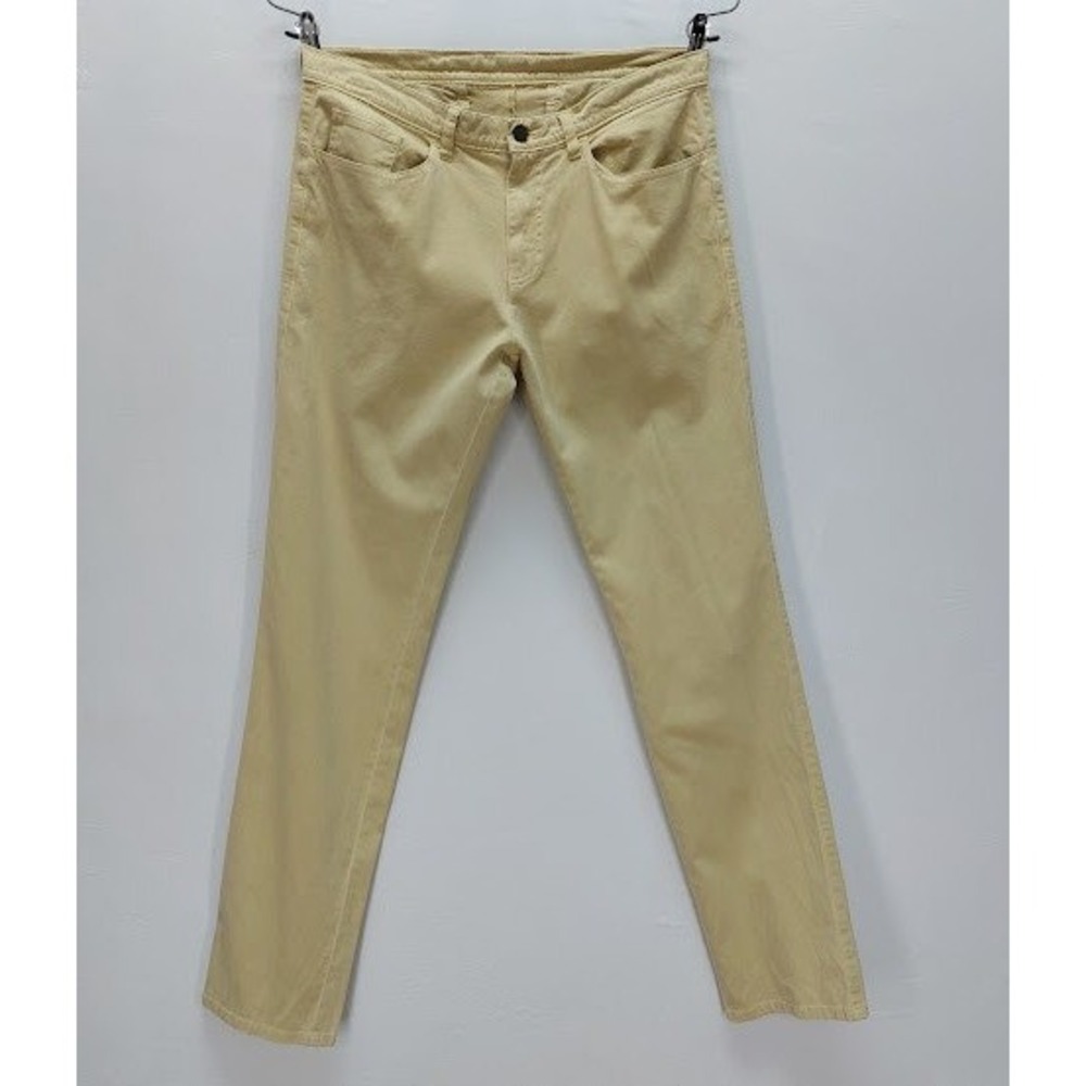 Paul Stuart Chino Pants Men's Size 34 Tan Pima Cotton Straight Leg Preppy Luxury